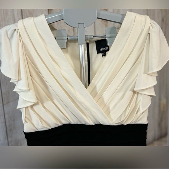 Elegant Cream and Black Dress - Picture 2 of 8